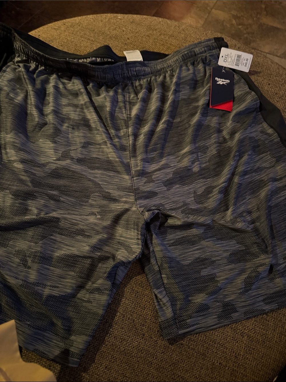 Reebok Men's Performance Shorts - Gray Camouflage-2XL